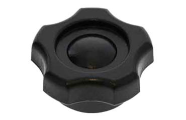 ノブナット(G-3)黒 ABS樹脂 Gタイプ(大型)菊型 ねじ部黄銅